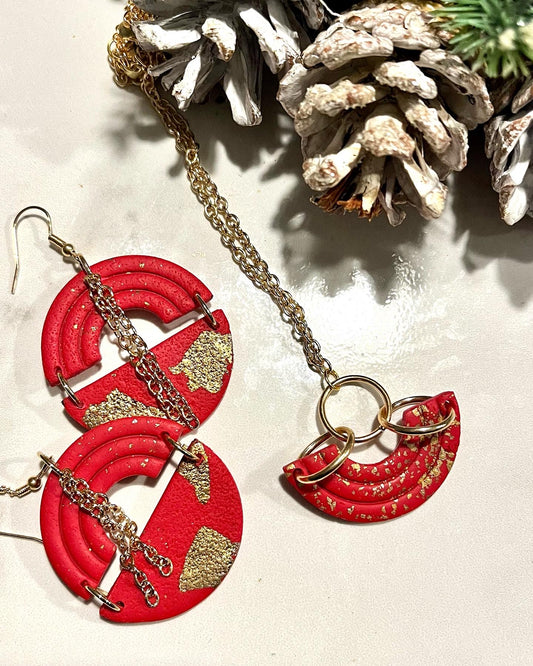 Twinning Earrings and Pendant set