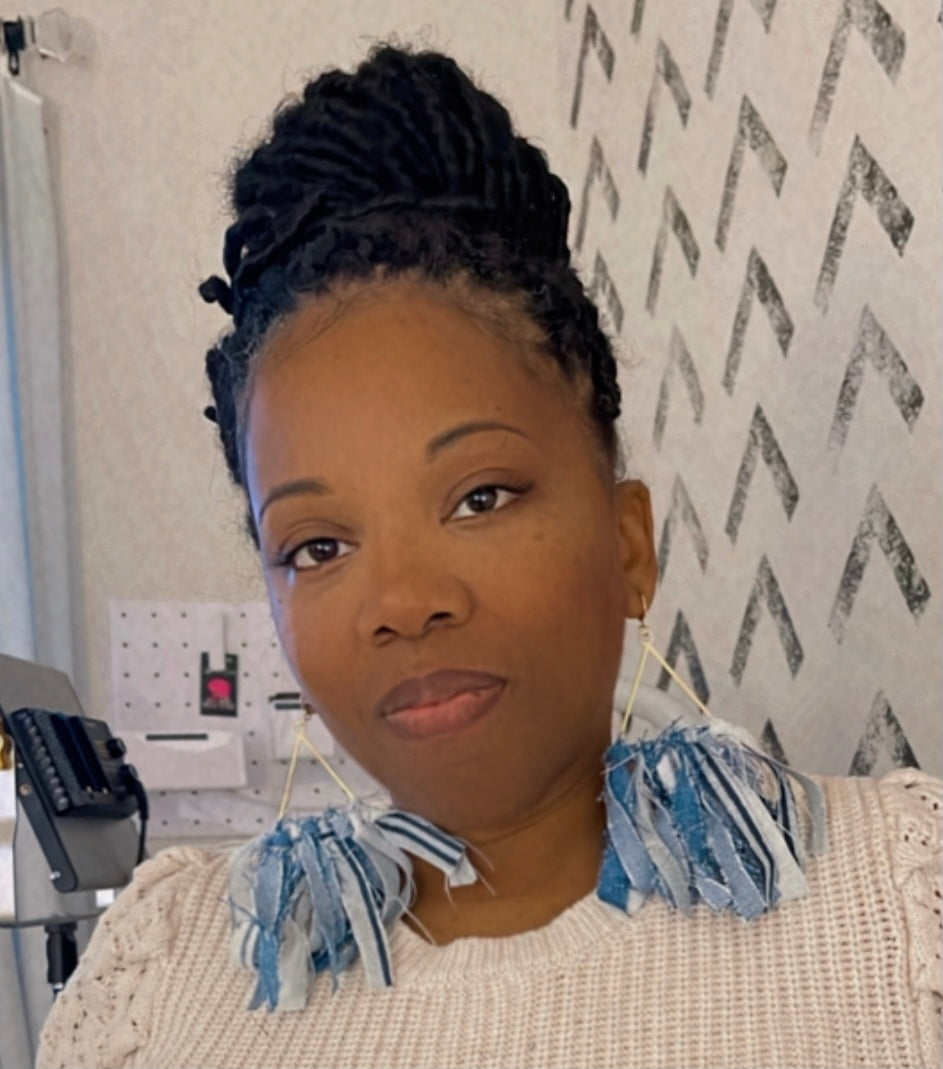 I dream of “Jeanie” Halo Denim dangle Earring 1955