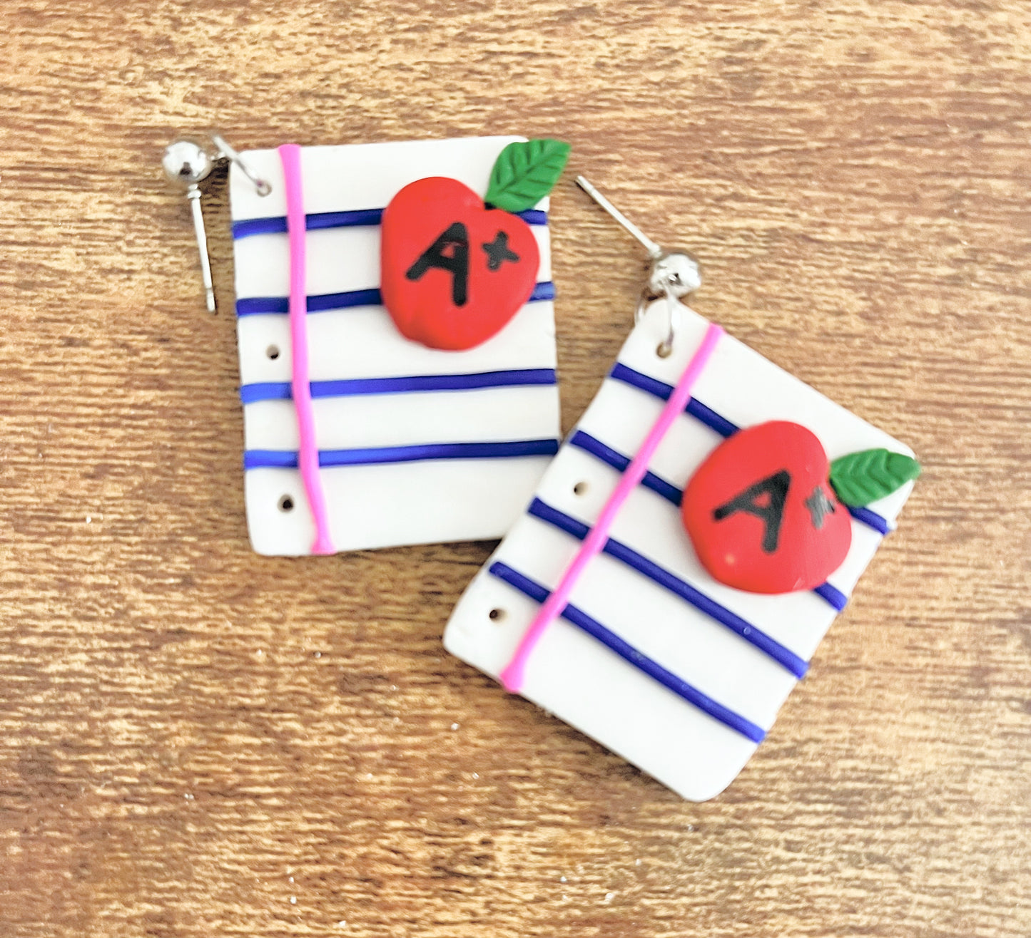 Back to School Notebook paper Dangle BTS  Earrings Fall  1955