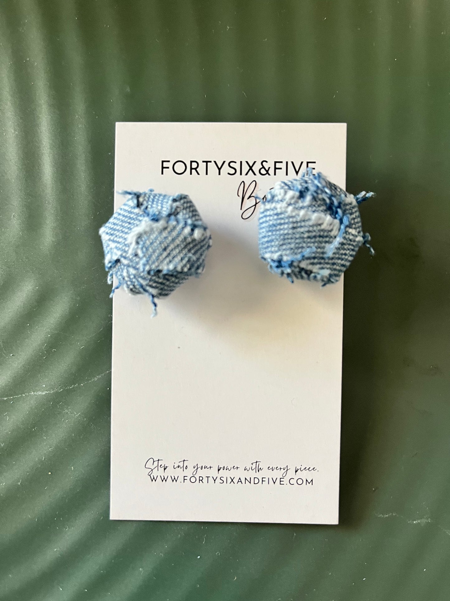 Yasmeen Blue Jeans Denim studs  Earring 1955