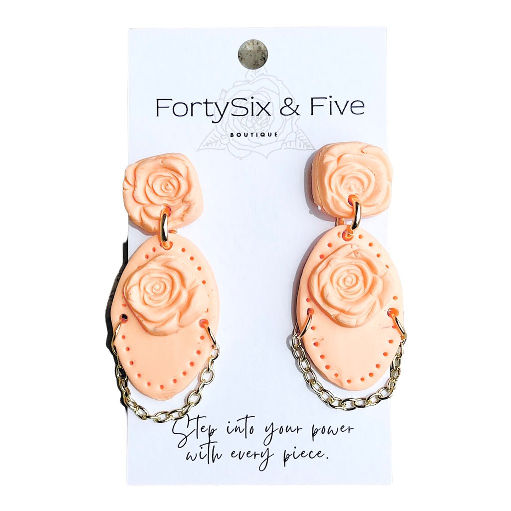 Apricot Lea Earrings  1955