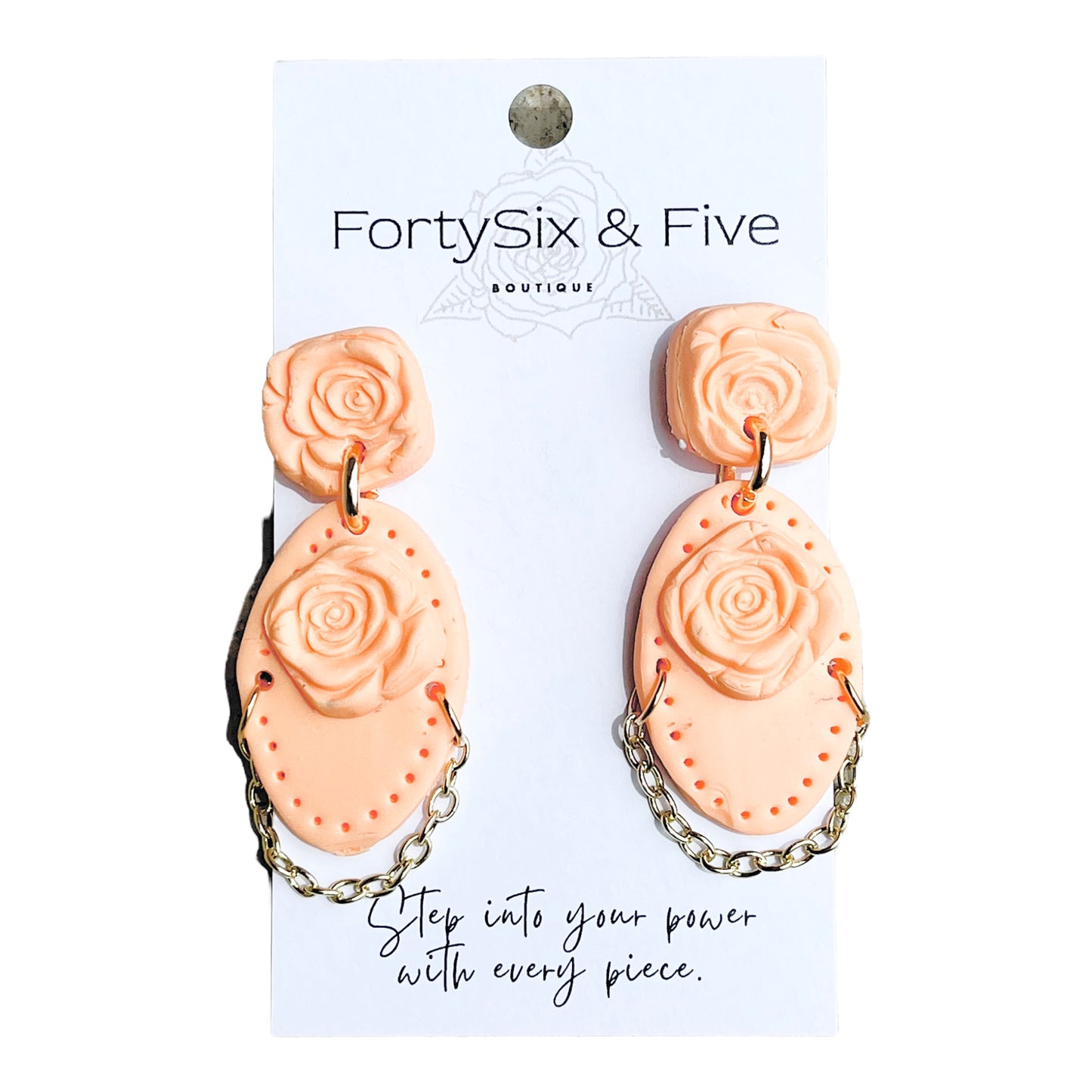 Apricot Lea Earrings  1955