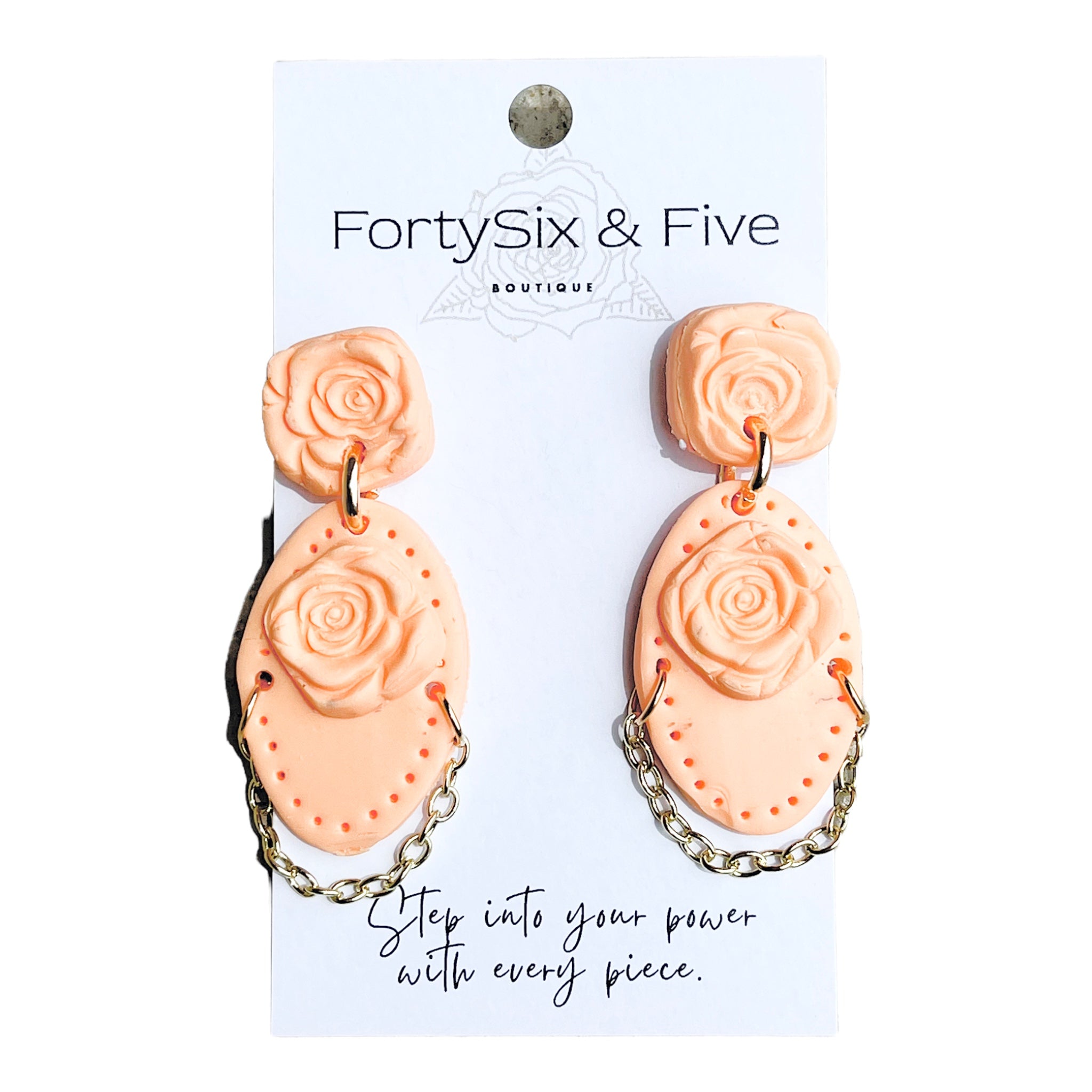Apricot Lea Earrings  1955