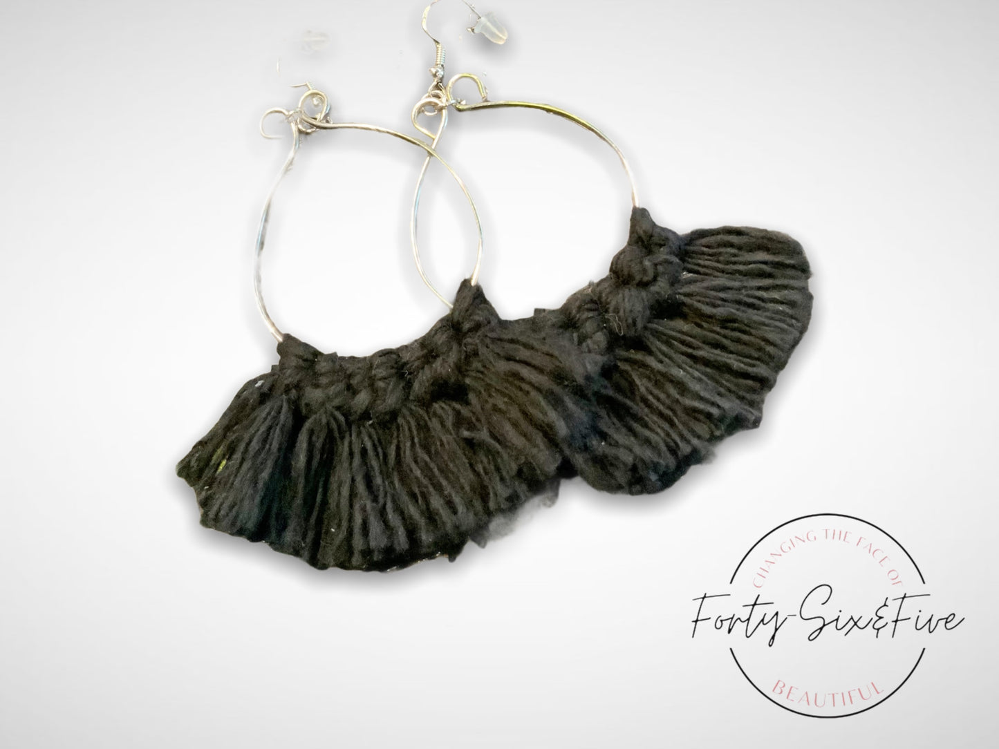 Black Macrame earrings