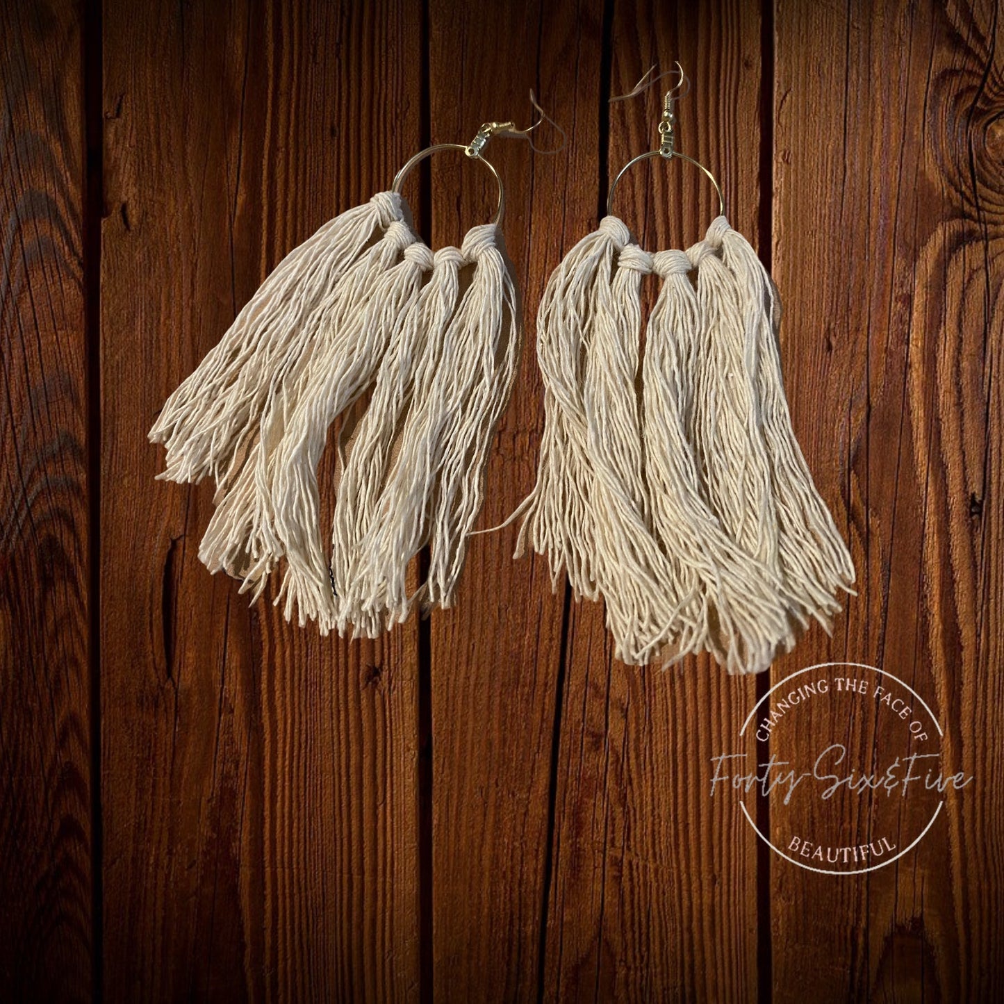 Macrame earrings lengthy