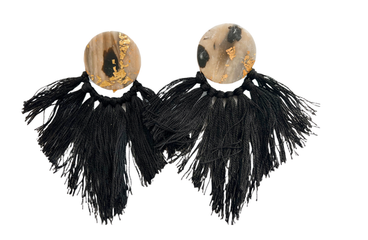 Esther Polymer Clay / Macrame Earrings