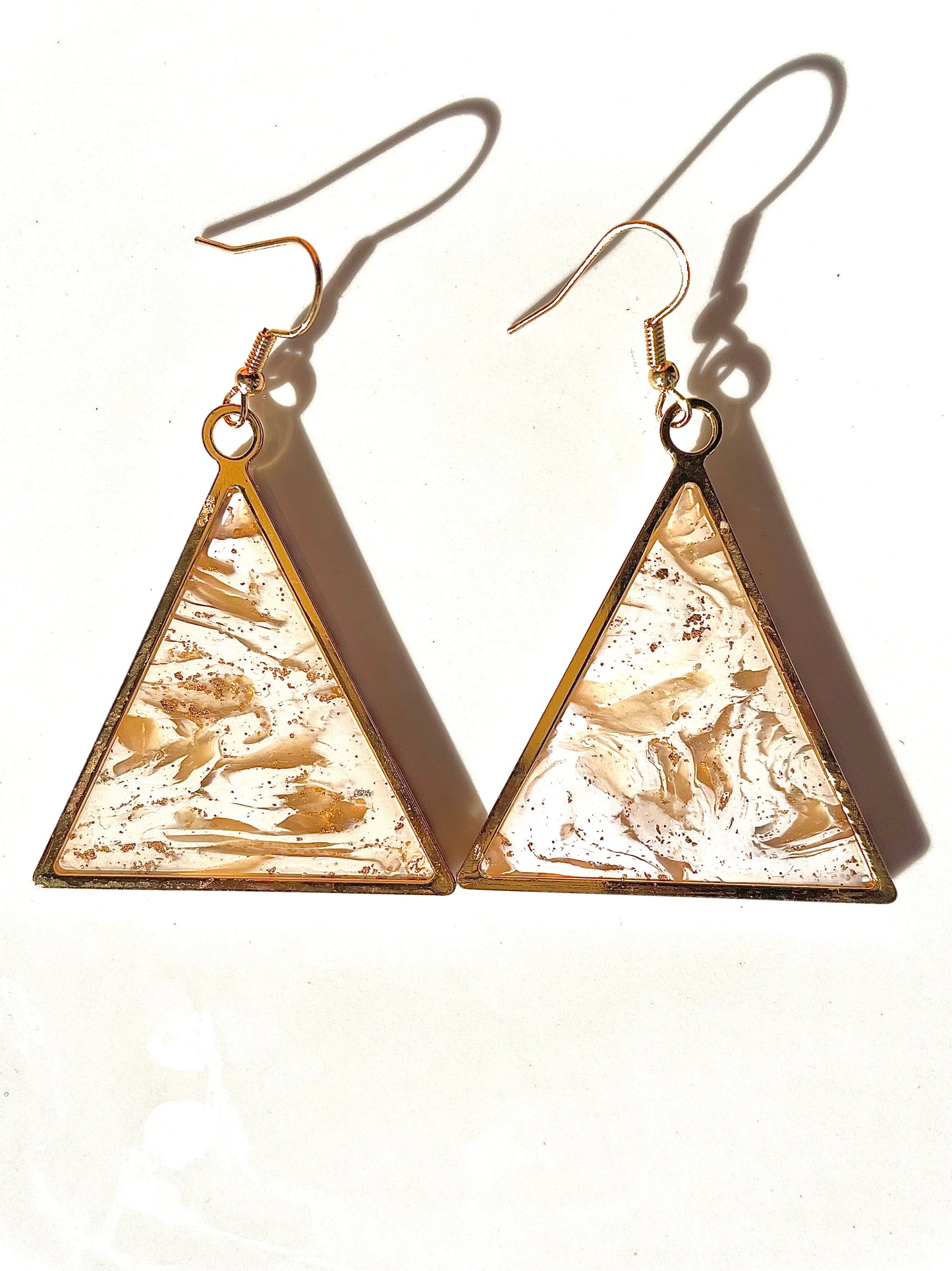 Gold rimmed triangle Earrings  1955