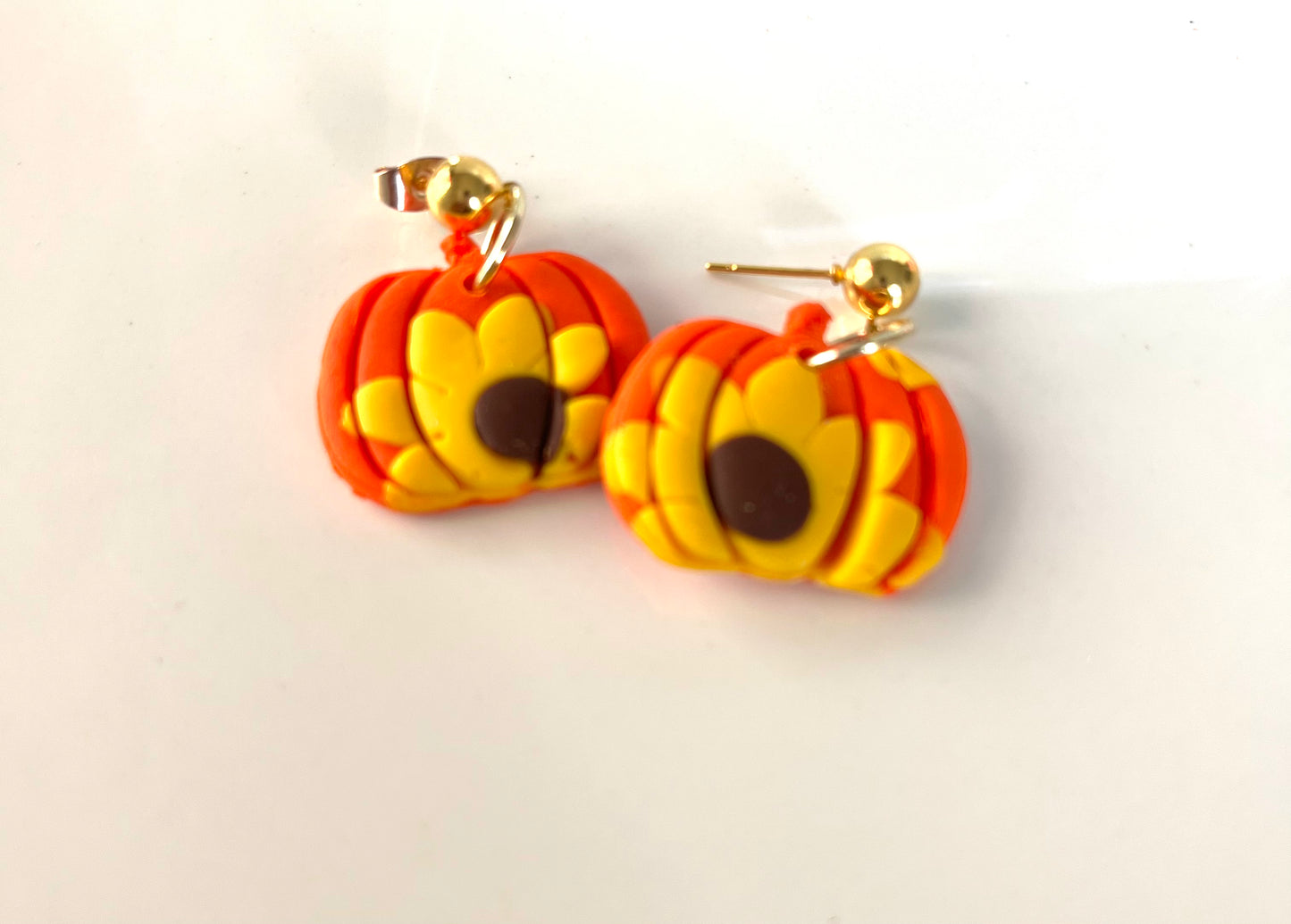 Orange pumpkin post FALL Earrings 1955