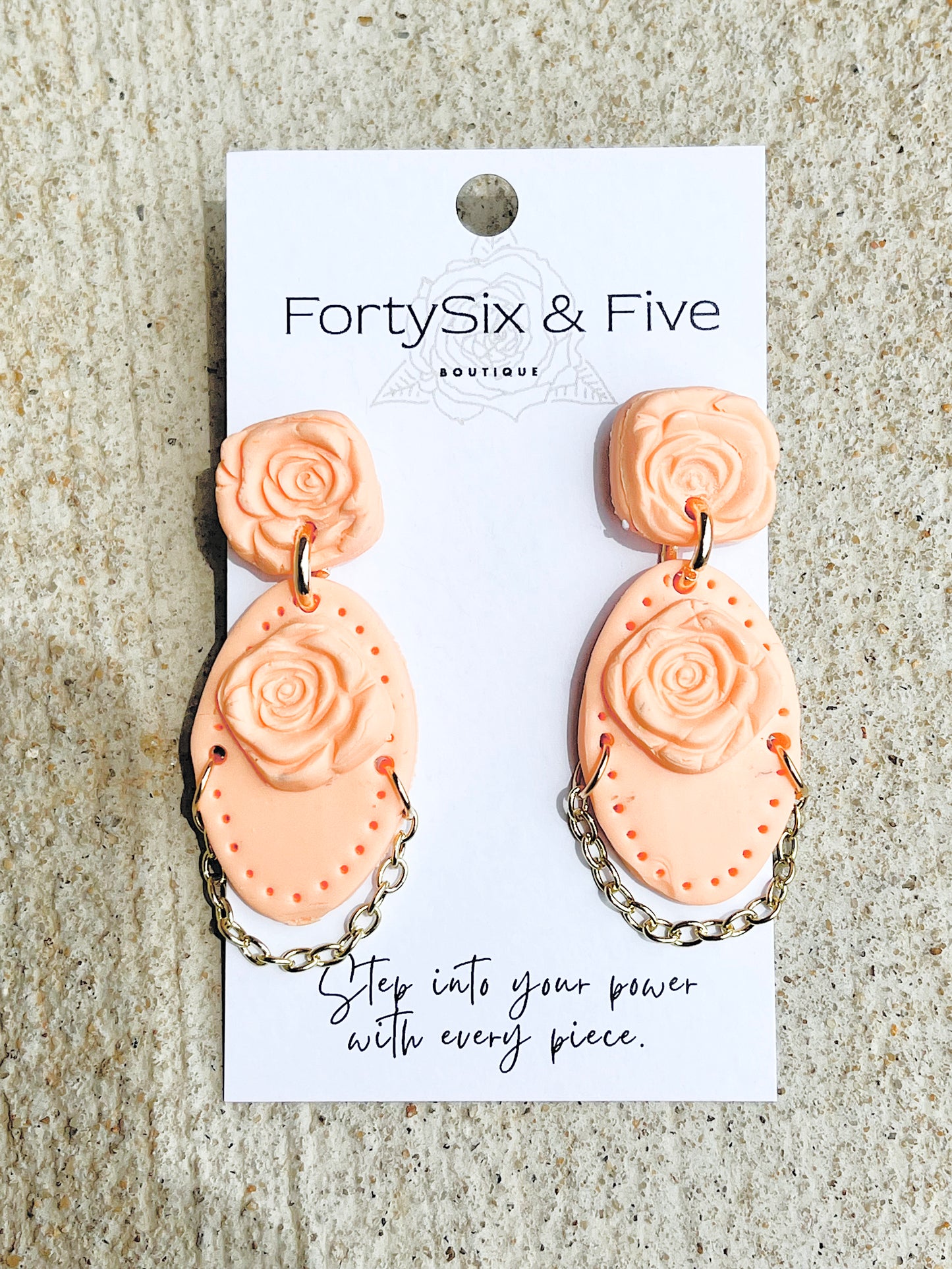 Apricot Lea Earrings  1955