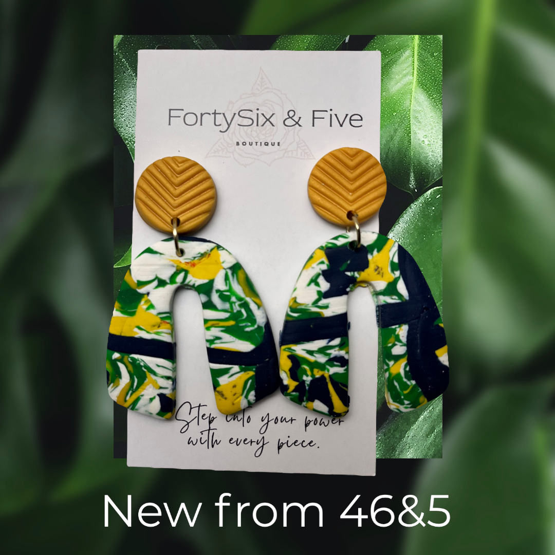 Multicolor green “Carmen” Earrings  1955