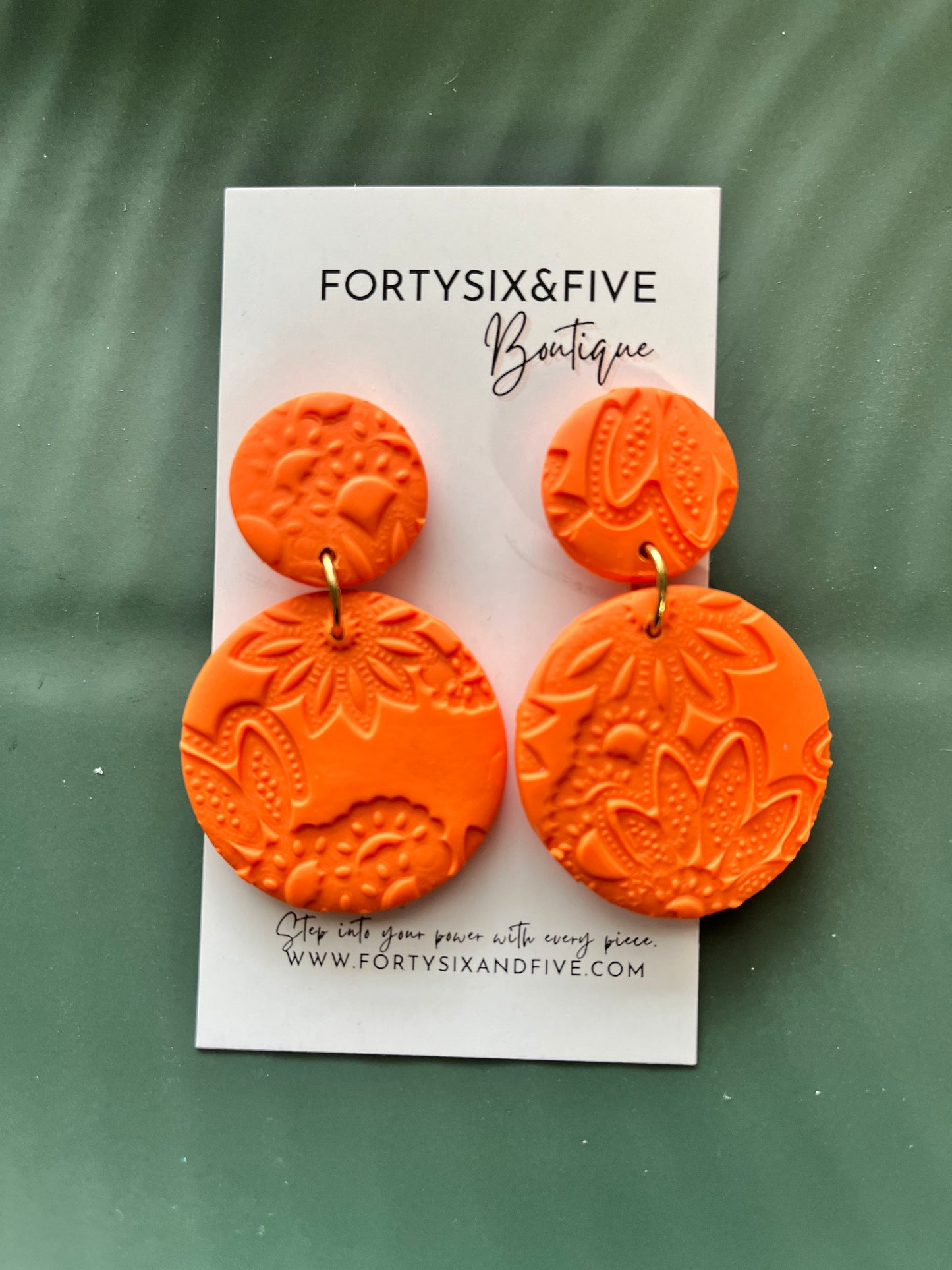 Tangerine candy Earrings  1955