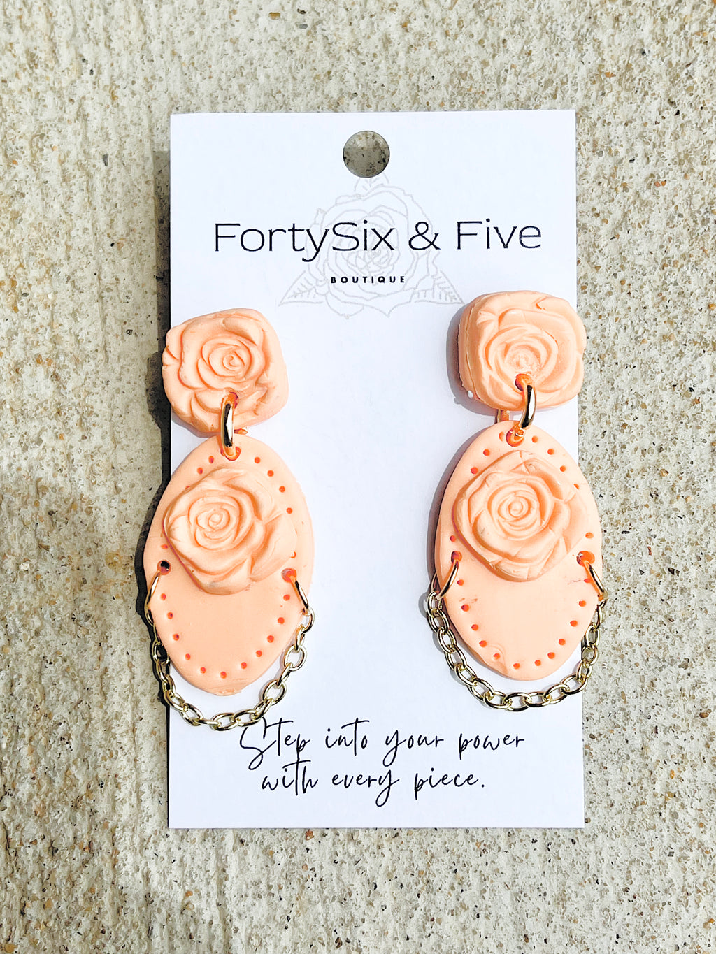 Apricot Lea Earrings  1955