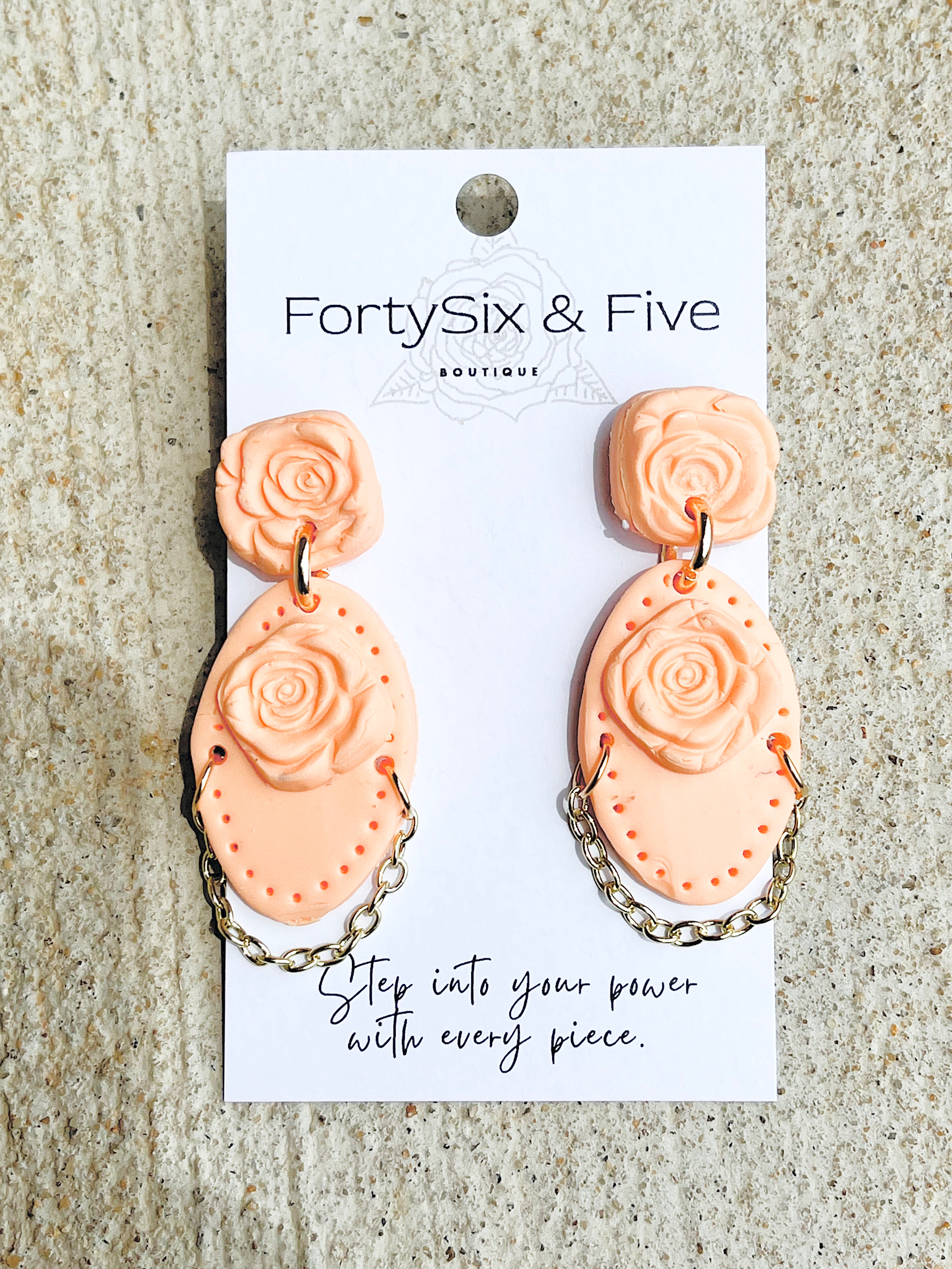 Apricot Lea Earrings  1955