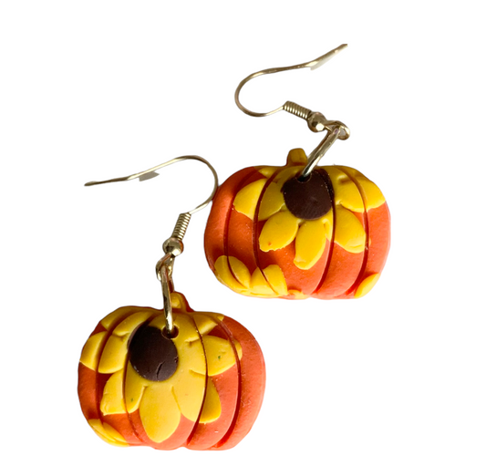 Orange pumpkin post FALL Earrings 1955