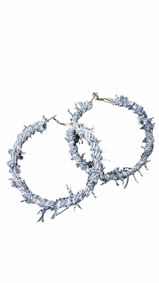 “Hoops” Denim dangle Earring 1955