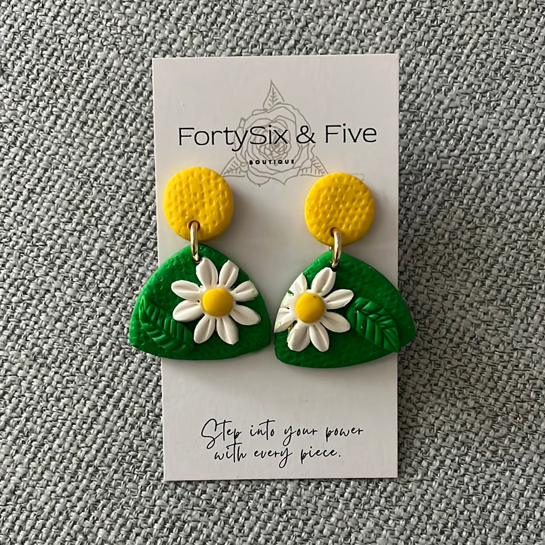 Kelli Green Floral “Sophia” Earrings  1955