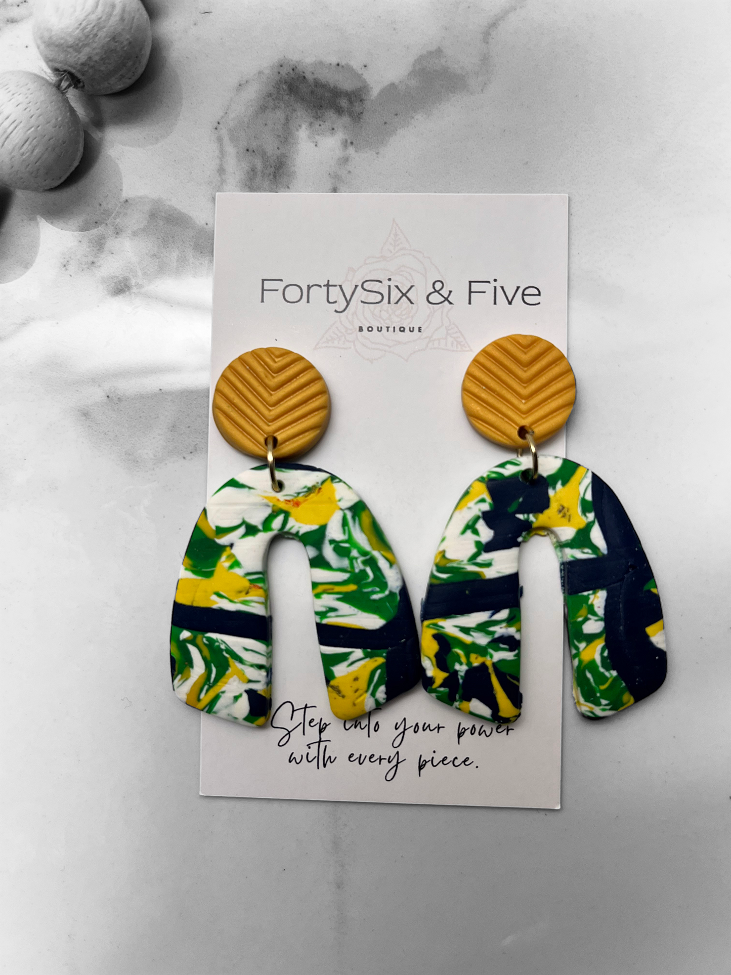 Multicolor green “Carmen” Earrings  1955