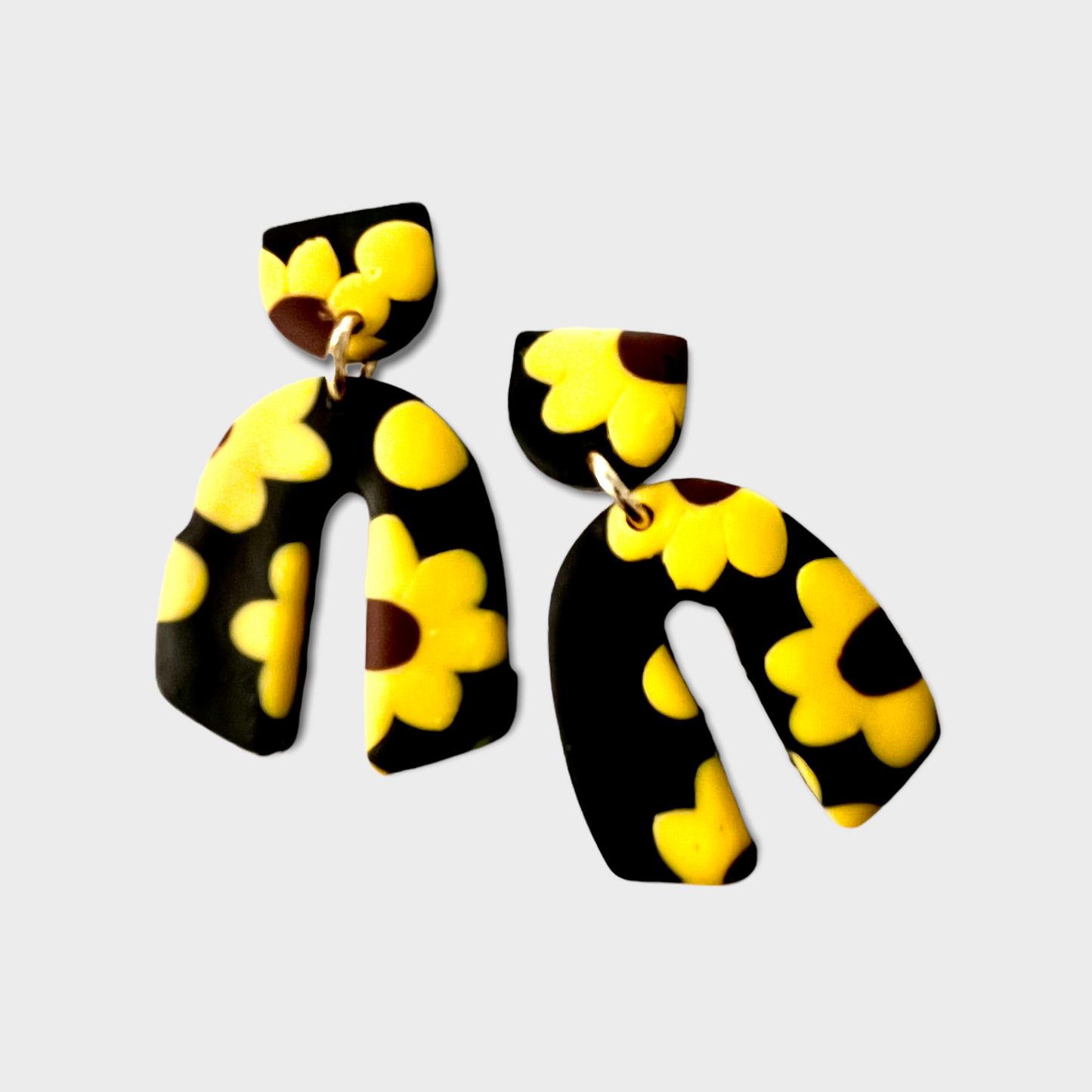 Black flower FALL Earrings 1955