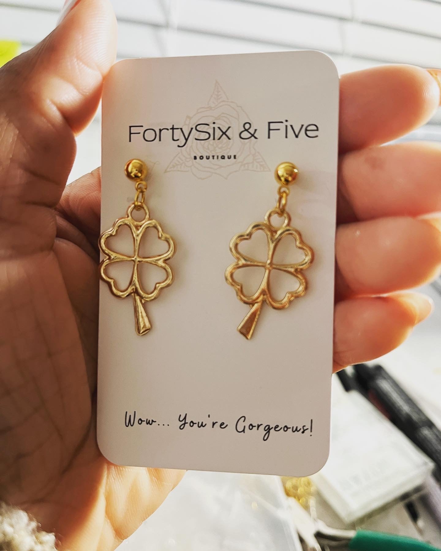 Lucky clover earrings