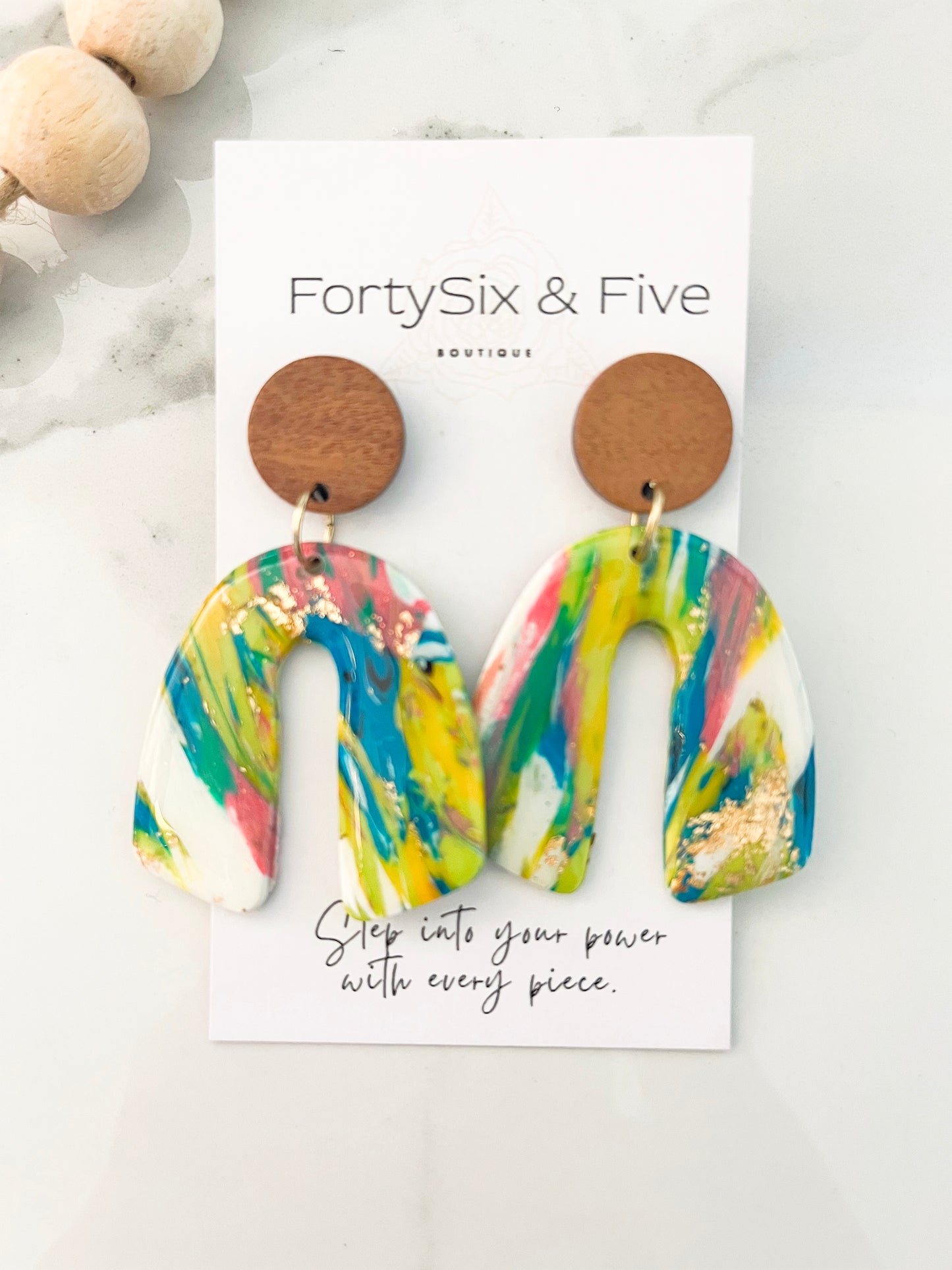 Green multicolor “Carmen” Earrings  1955