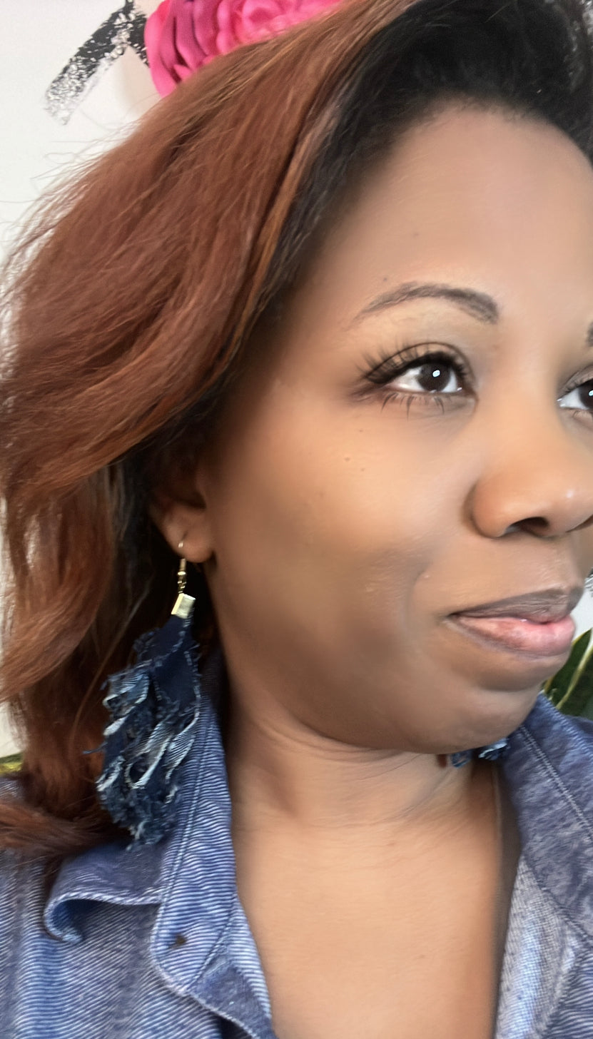 Billie Jean Denim dangle Earring 1955