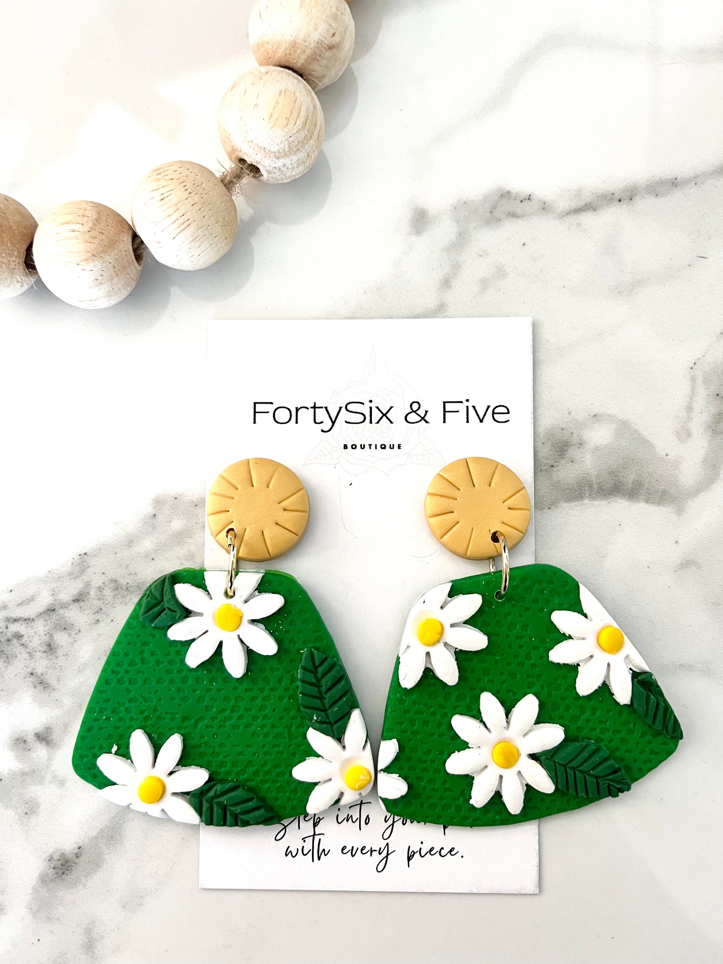 Kelli Green Floral “Sophia” Earrings  1955