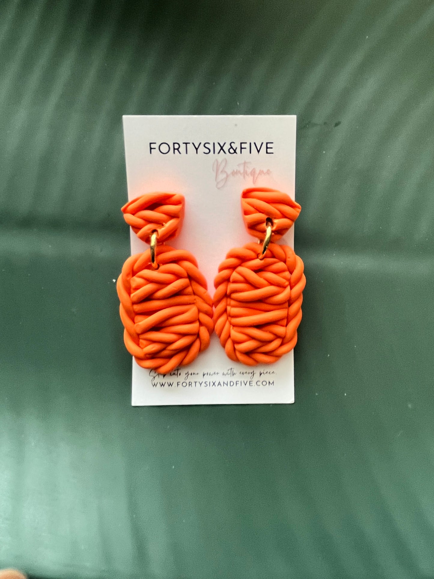 Tangerine candy Earrings  1955