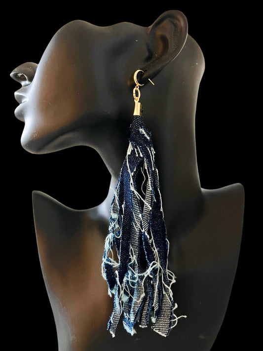 Billie Jean Denim dangle Earring 1955