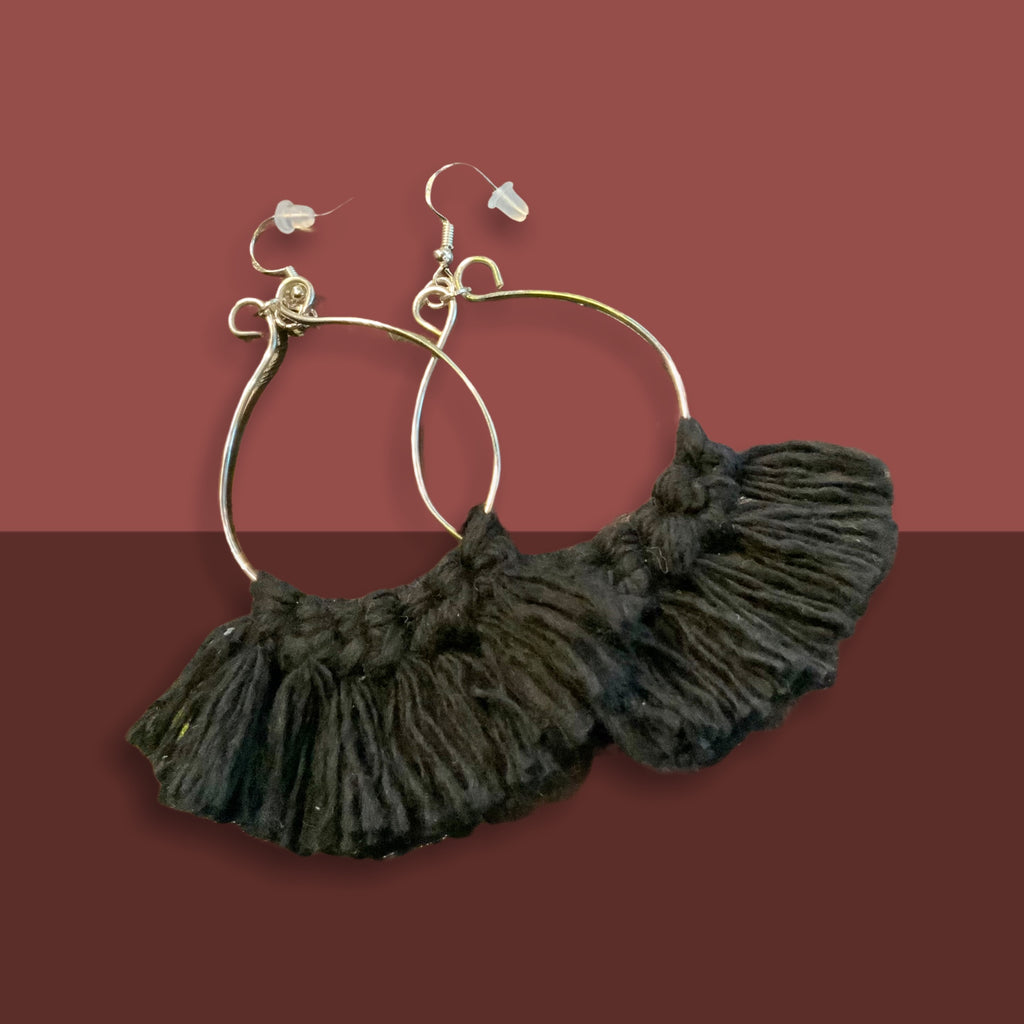 Black Macrame earrings