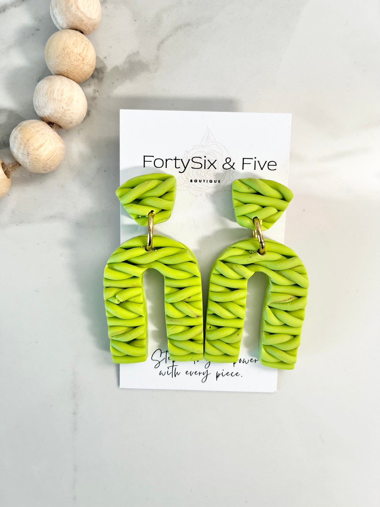 Lime green “Ava” Earrings  1955