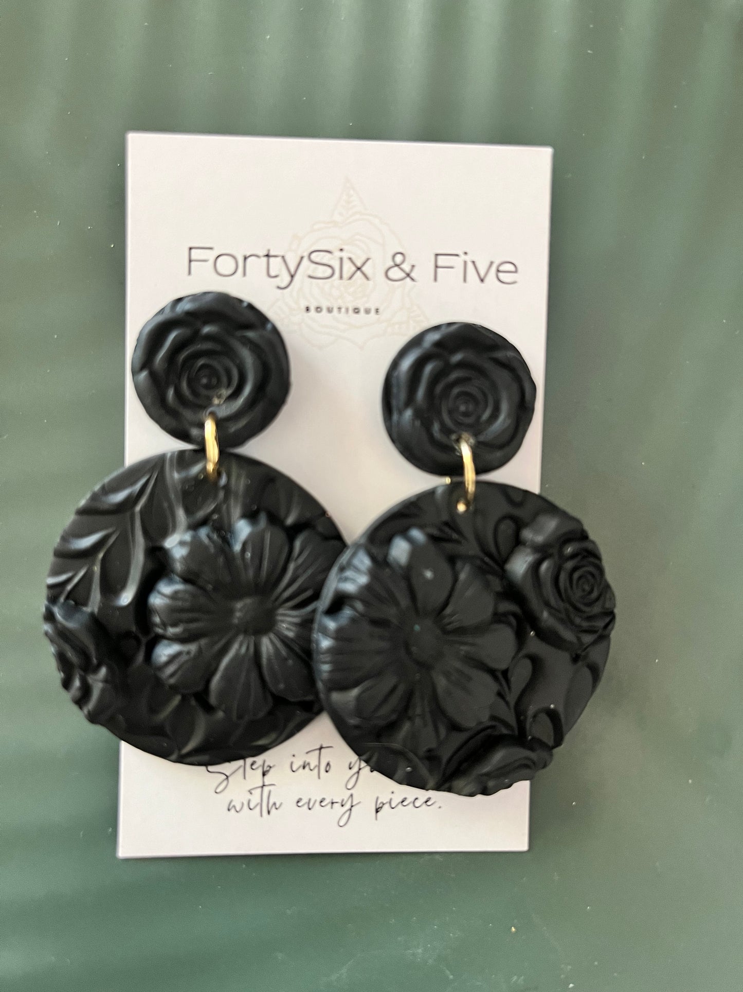 Black “Stace”Earrings  1955