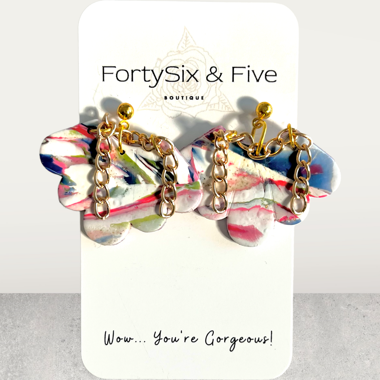 Shell with chains Makume Gane EARRINGS