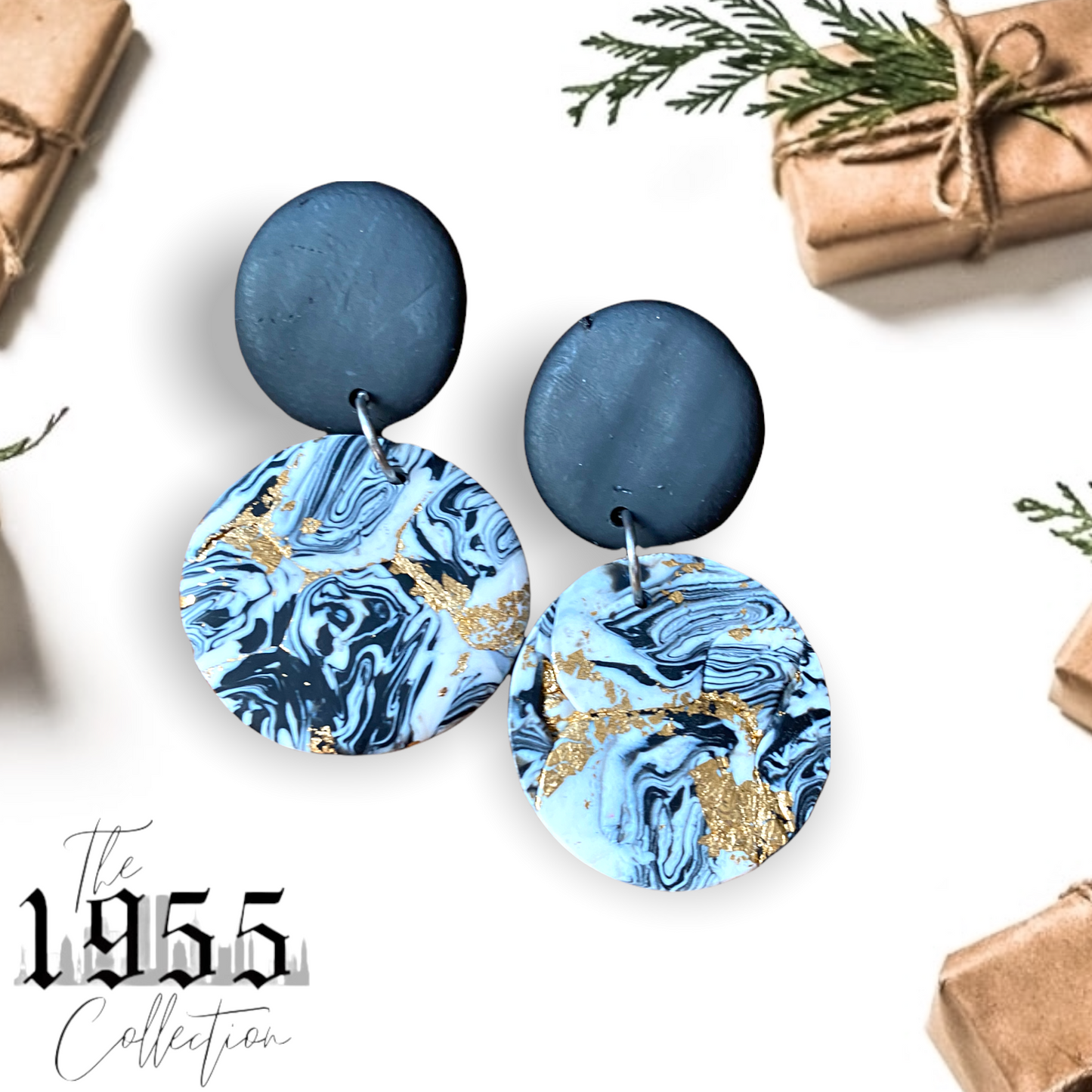 Black moon Dangle earrings 1955