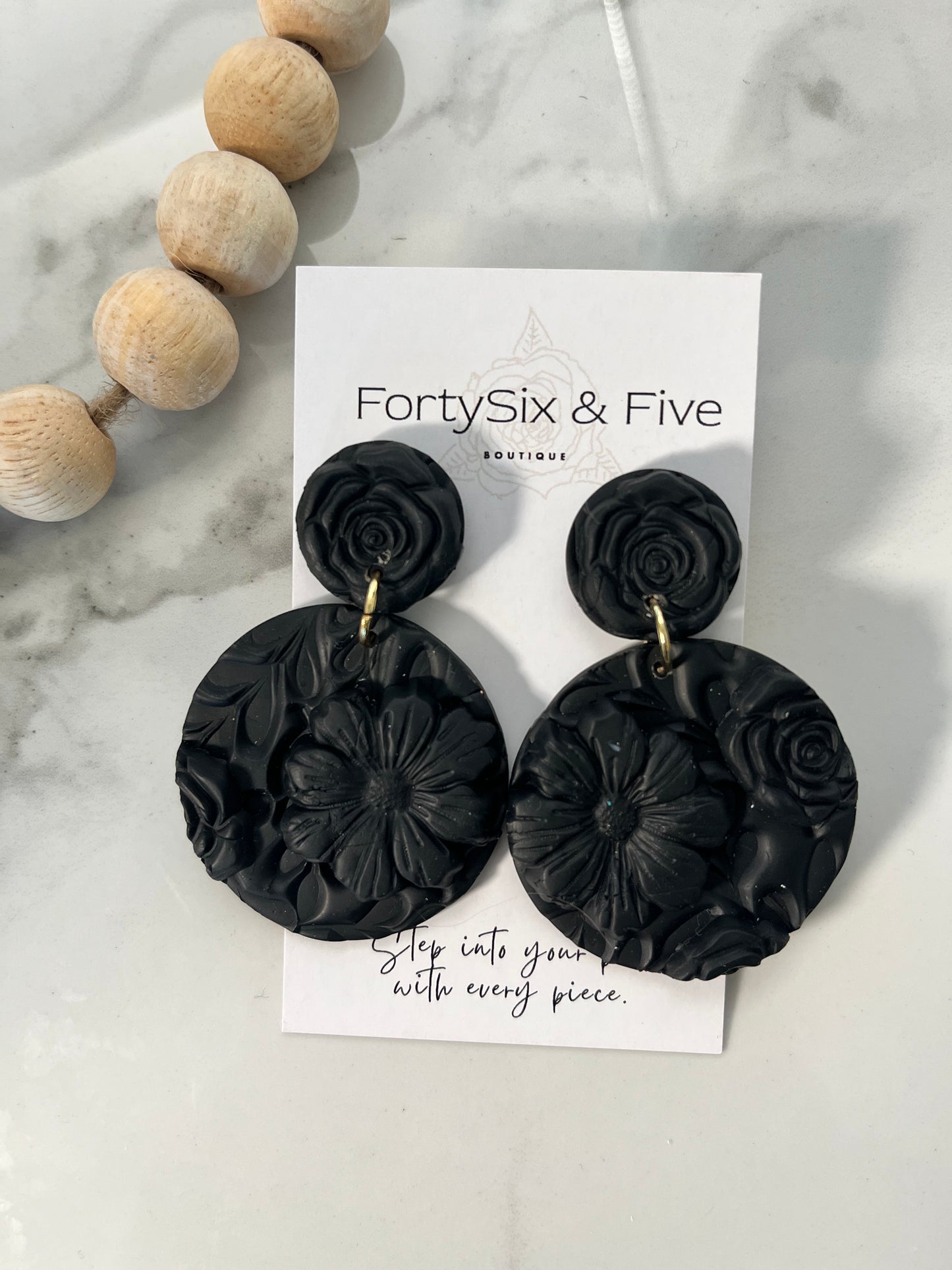 Black “Stace”Earrings  1955