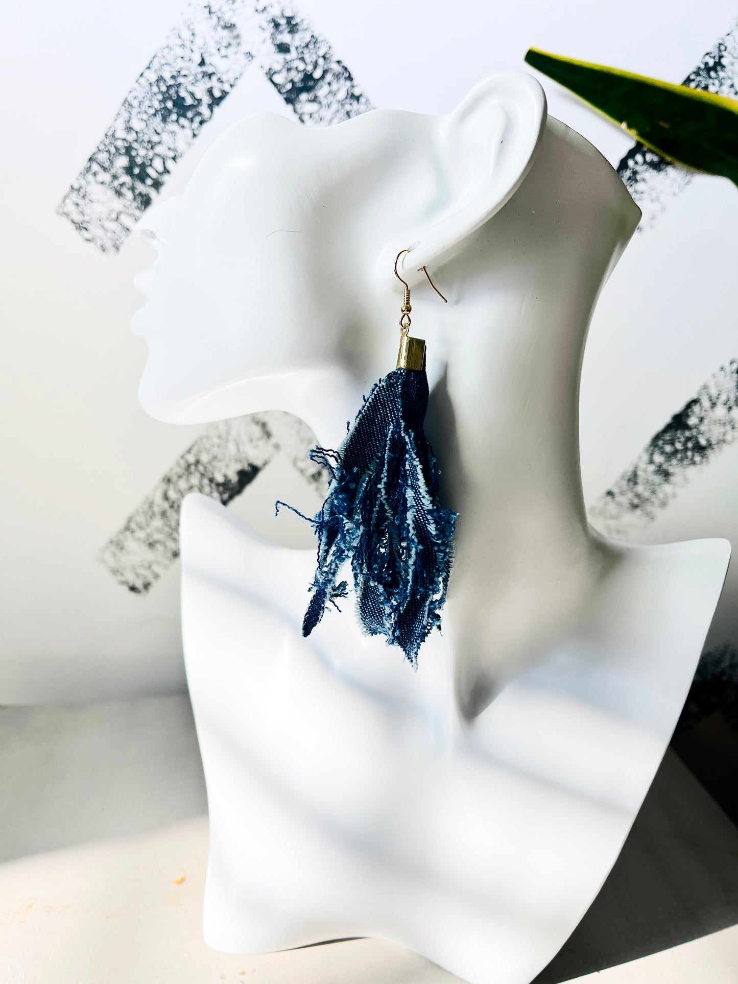 Billie Jean Denim dangle Earring 1955