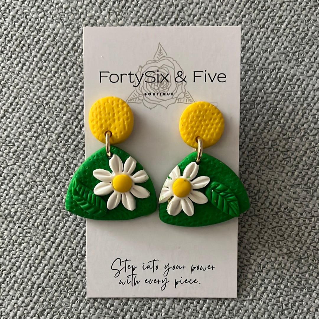 Kelli Green Floral “Sophia” Earrings  1955