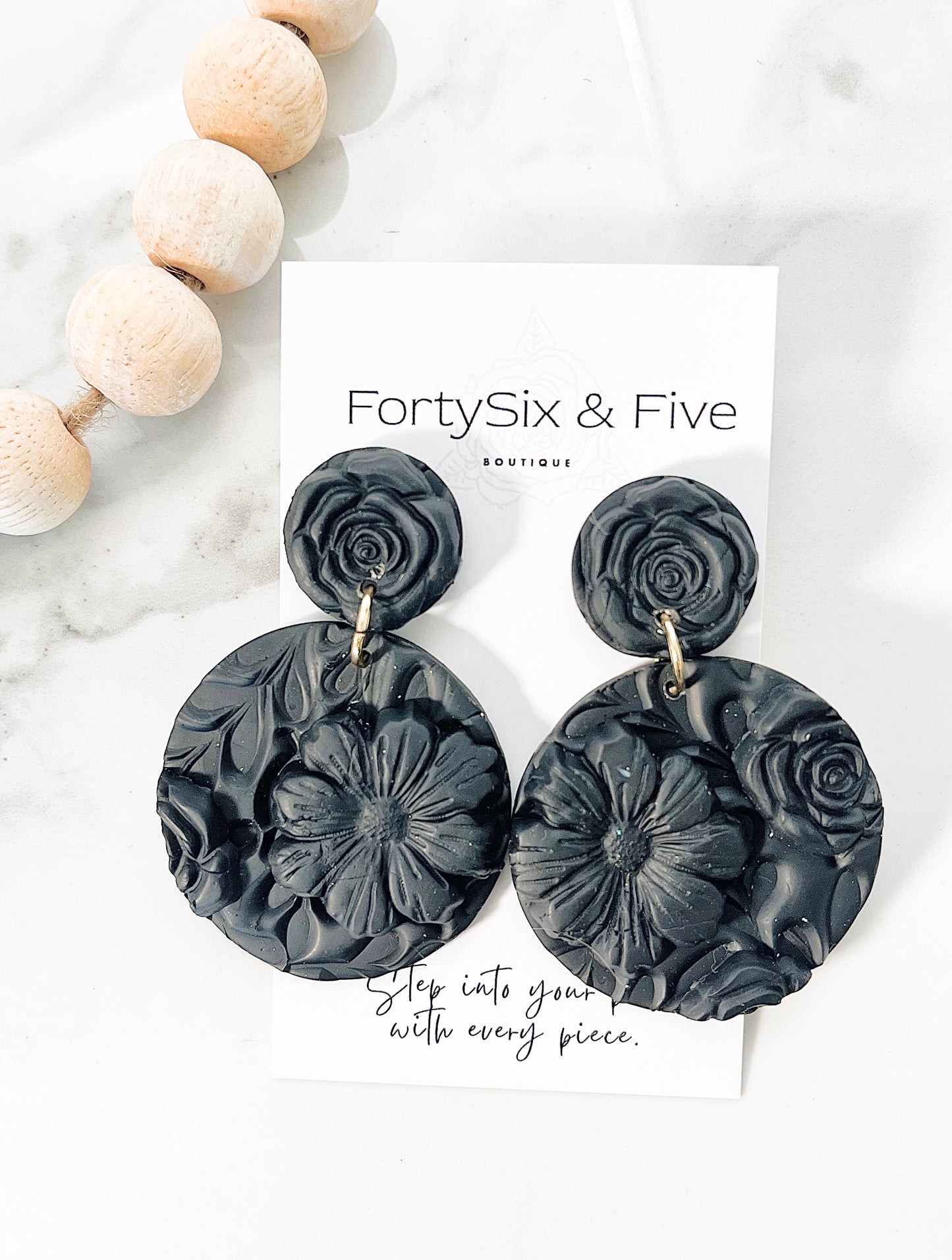 Black “Stace”Earrings  1955