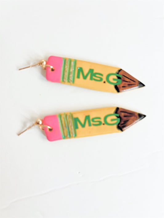 Pencil Dangle BTS Earrings Fall  1955