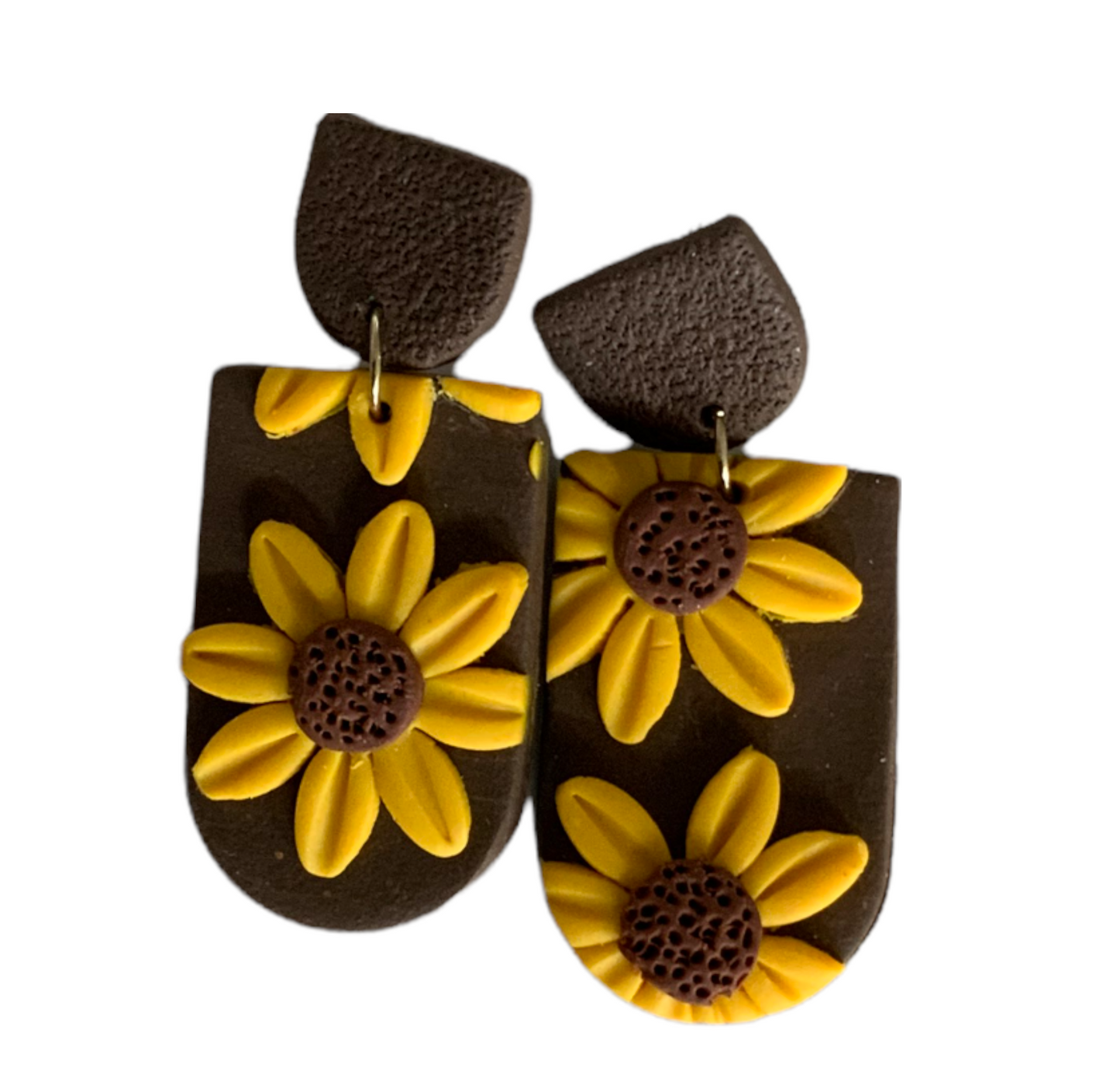 Brown sunflower Fall Earrings  1955