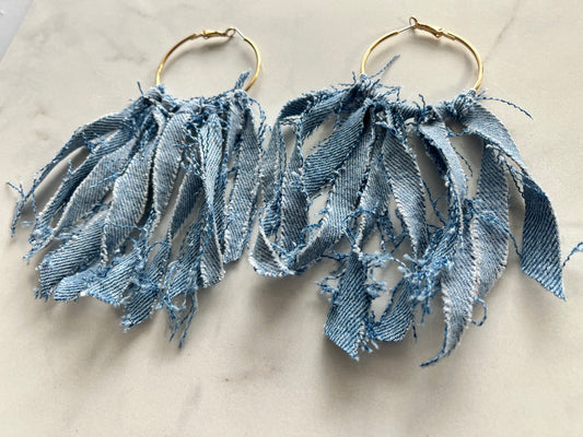 I dream of “Jeanie” Halo Denim dangle Earring 1955
