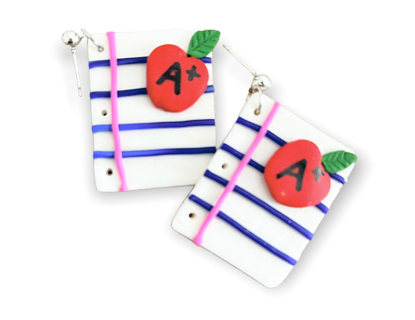 Back to School Notebook paper Dangle BTS  Earrings Fall  1955