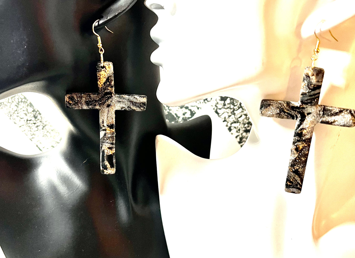 Regal Cross Earrings